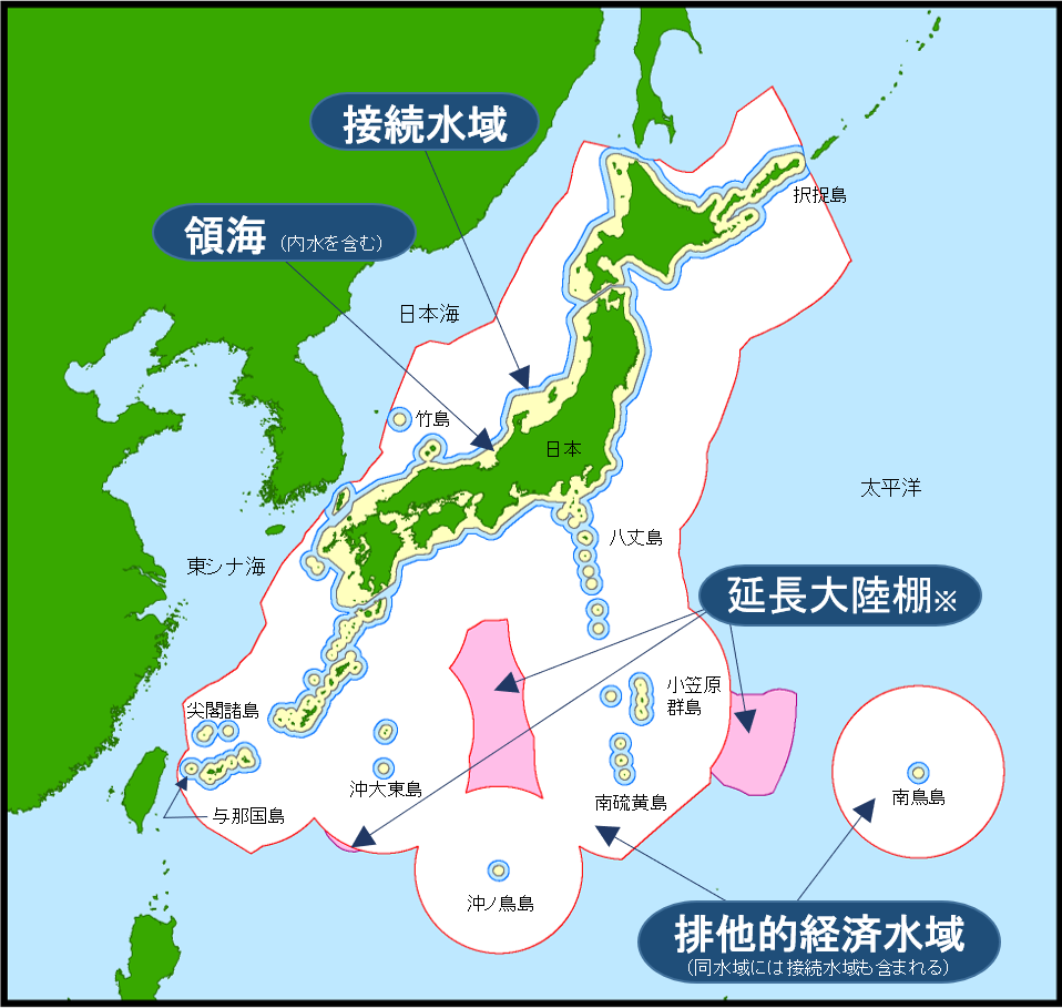 日本のＥＥＺの概念図